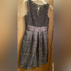 BCBGENERATION SIZE 6 BLACK Lacy Top Sleeveless PARTY DRESS